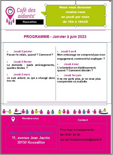 Café des aidants à Roussillon - 1er semestre 2023 (événement)