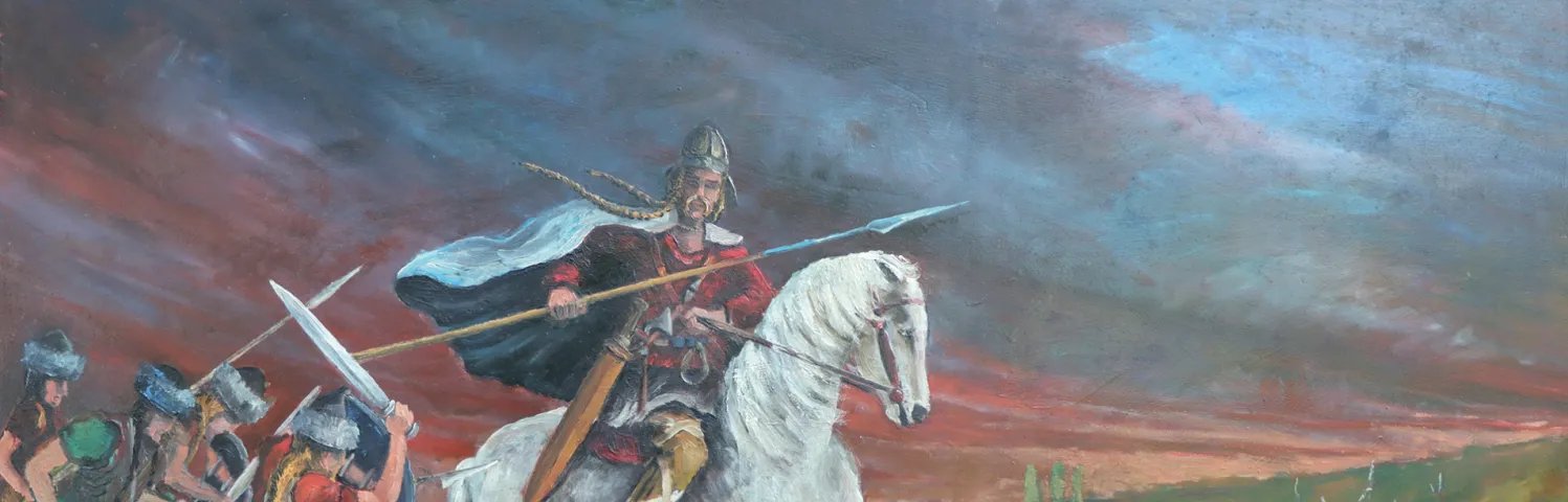 Ce tableau, représentant Clodomir et son armée, est l'œuvre de Paul Gaillard, ancien maire de Vézeronce-Curtin, qui en a fait don à la commune. Il a très longtemps été exposé dans la salle des mariages.