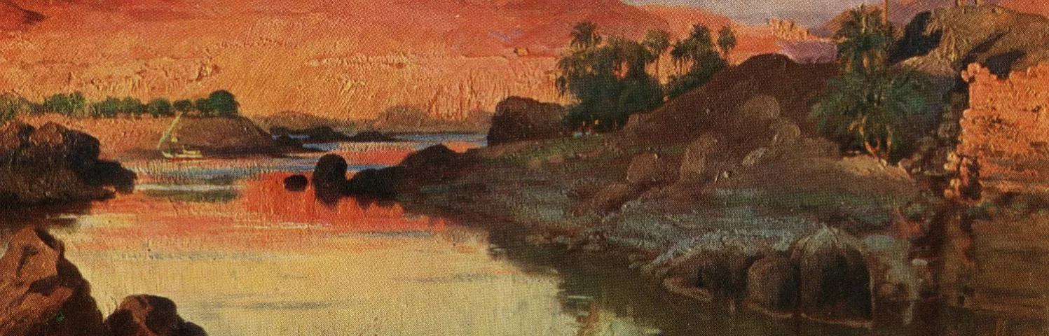 Paysage du Nil. Début du XXe siècle. Carte postale