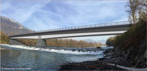 Pont de la Buissière - Photomontage du futur pont