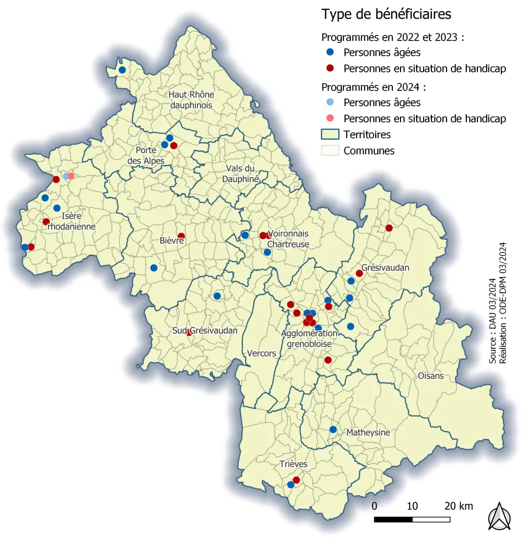 Cartographie de l’habitat inclusif en Isère