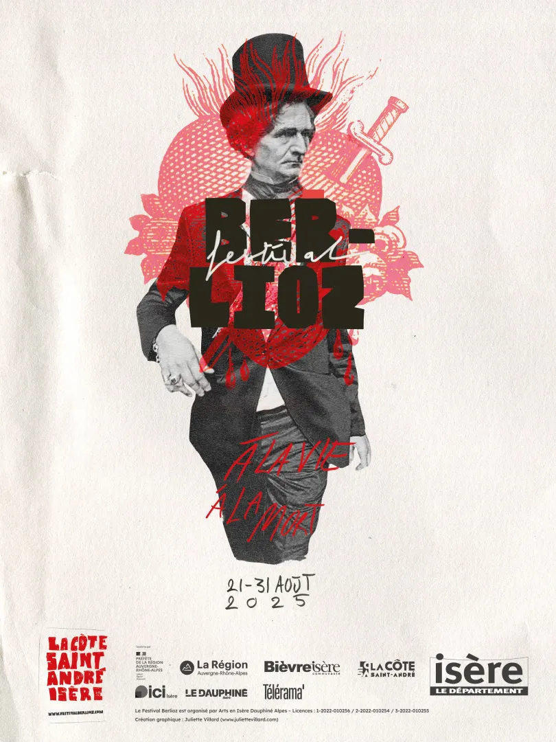 Photographie de l'affiche du festvial Berlioz 2025